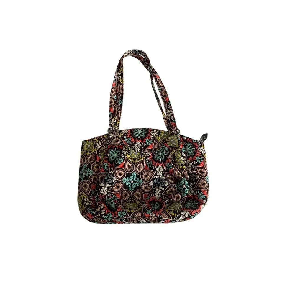 Vera Bradley Women's Mandy Sierra Quilted Paisley Shoulder Bag Handbag Purse